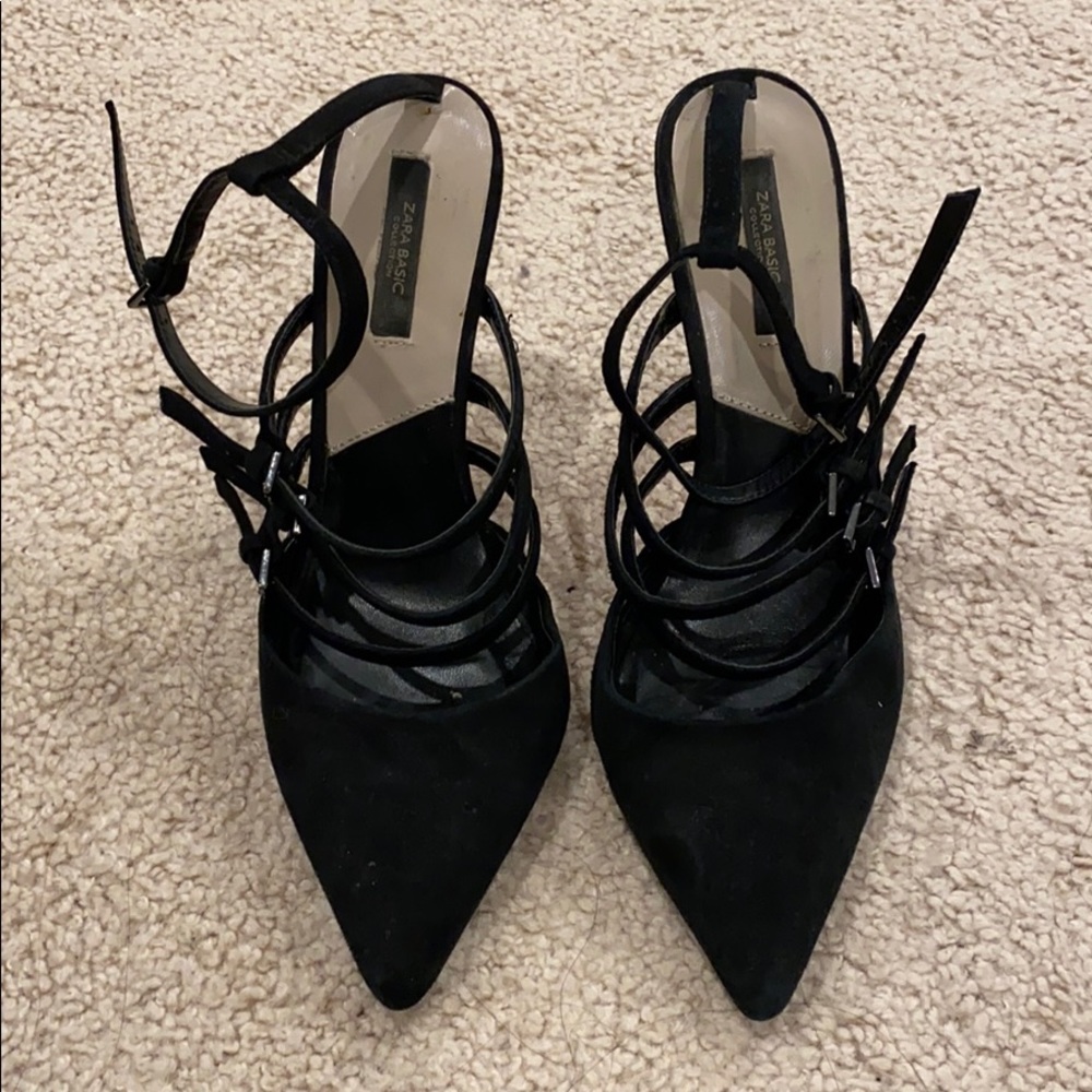 Zara Black Heels - Size 39 (7.5 US)